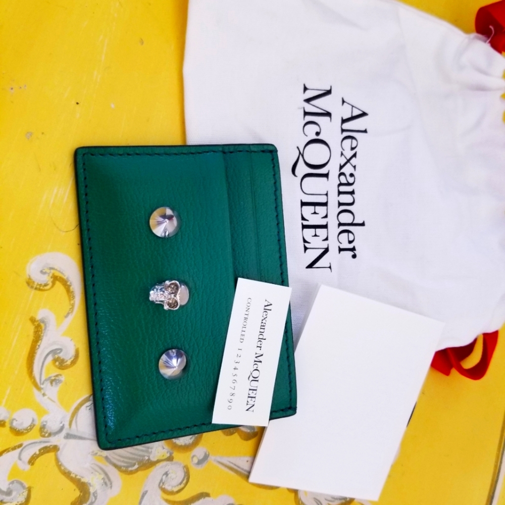 Alexander Mcqueen Embellished Credit Card Holder